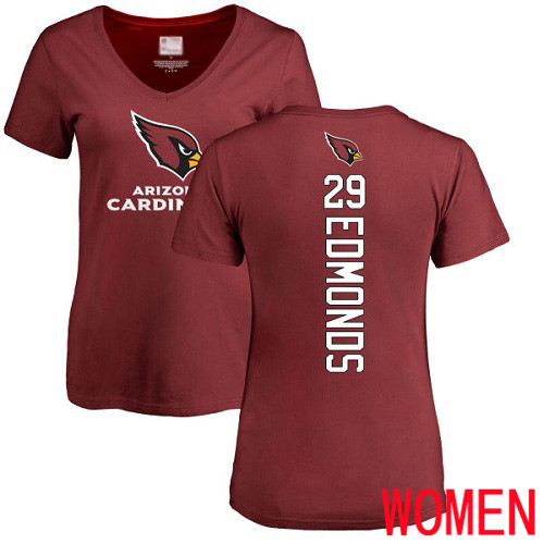 Arizona Cardinals Maroon Women Chase Edmonds Backer NFL Football #29 T Shirt->nfl t-shirts->Sports Accessory